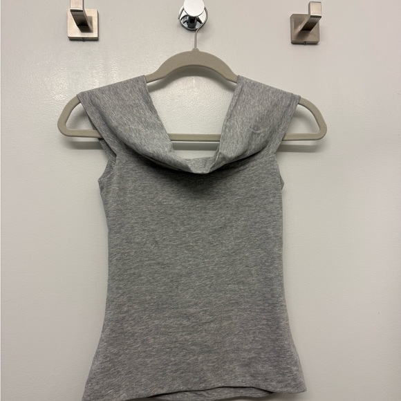 Aritzia Gray Twist-Front Tank Top - Picture 3 of 5